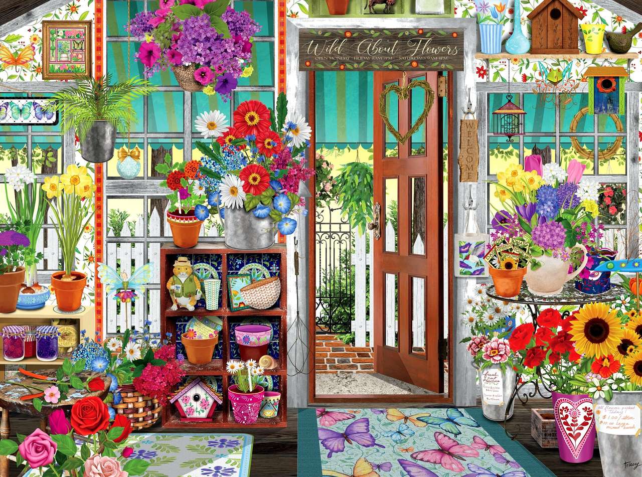 Un magazin de flori. jigsaw puzzle online