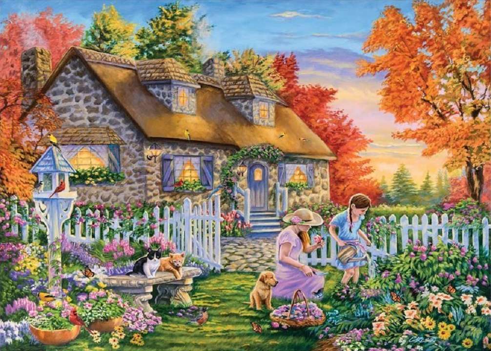 În grădină. puzzle online