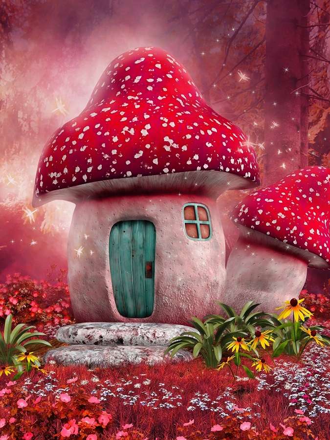 maisons aux champignons puzzle en ligne
