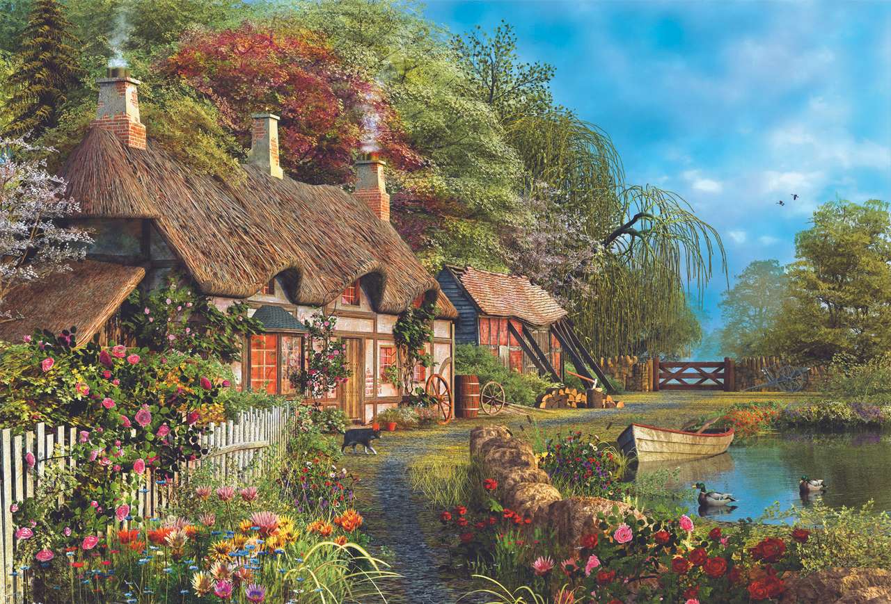 The villa with the lake jigsaw puzzle online