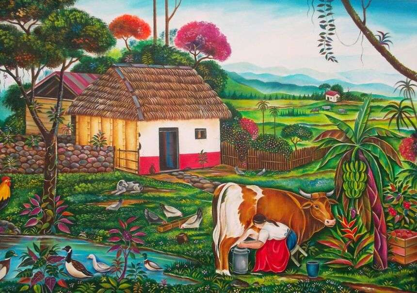 Finca Huila en Colombia - Arte #2 rompecabezas en línea