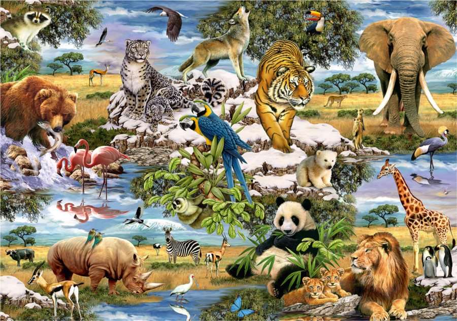 animale din lume jigsaw puzzle online