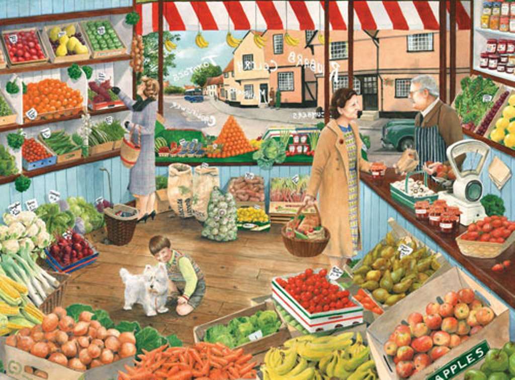 Le marchand de légumes. puzzle en ligne