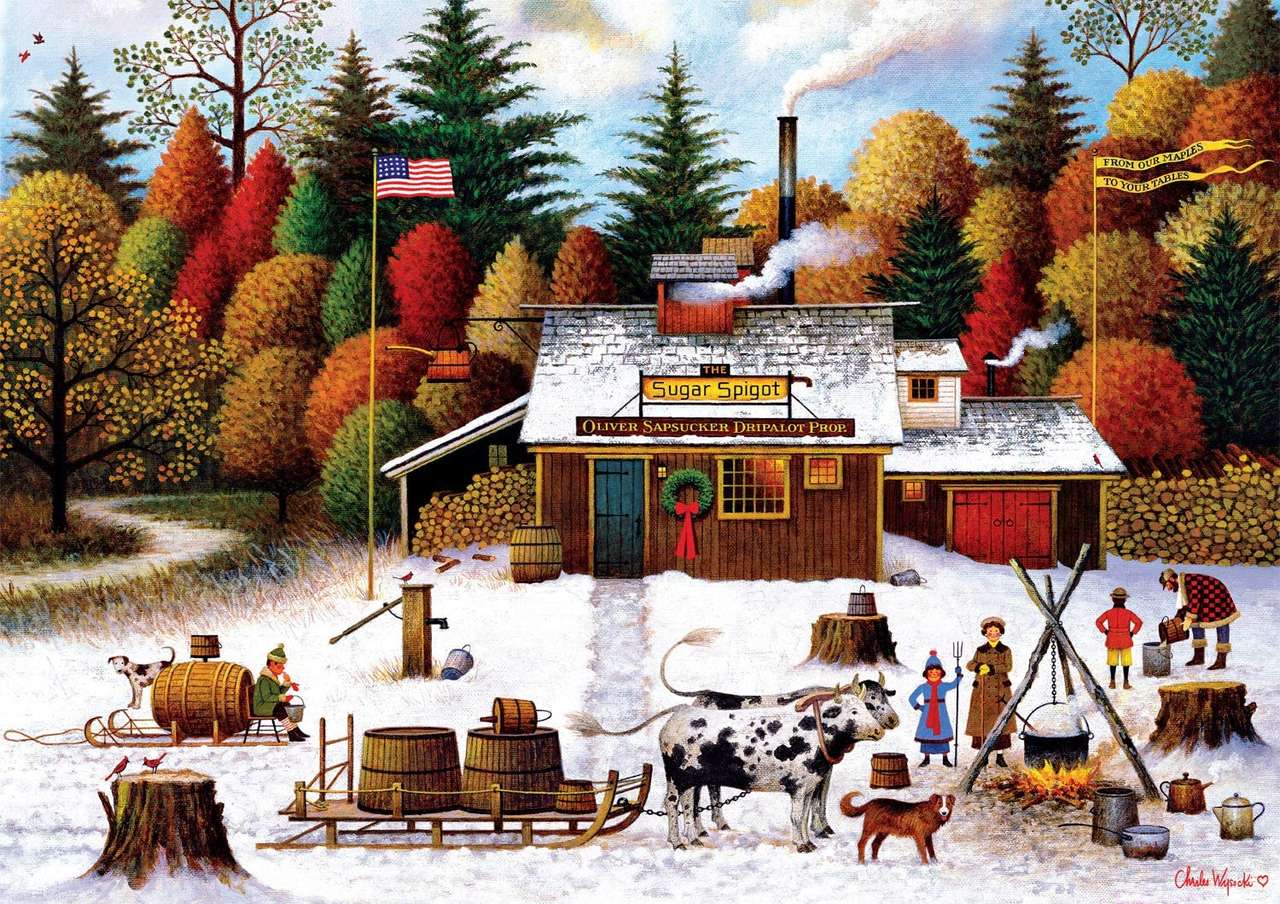Бермонт на кленова смола от Вермонт онлайн пъзел