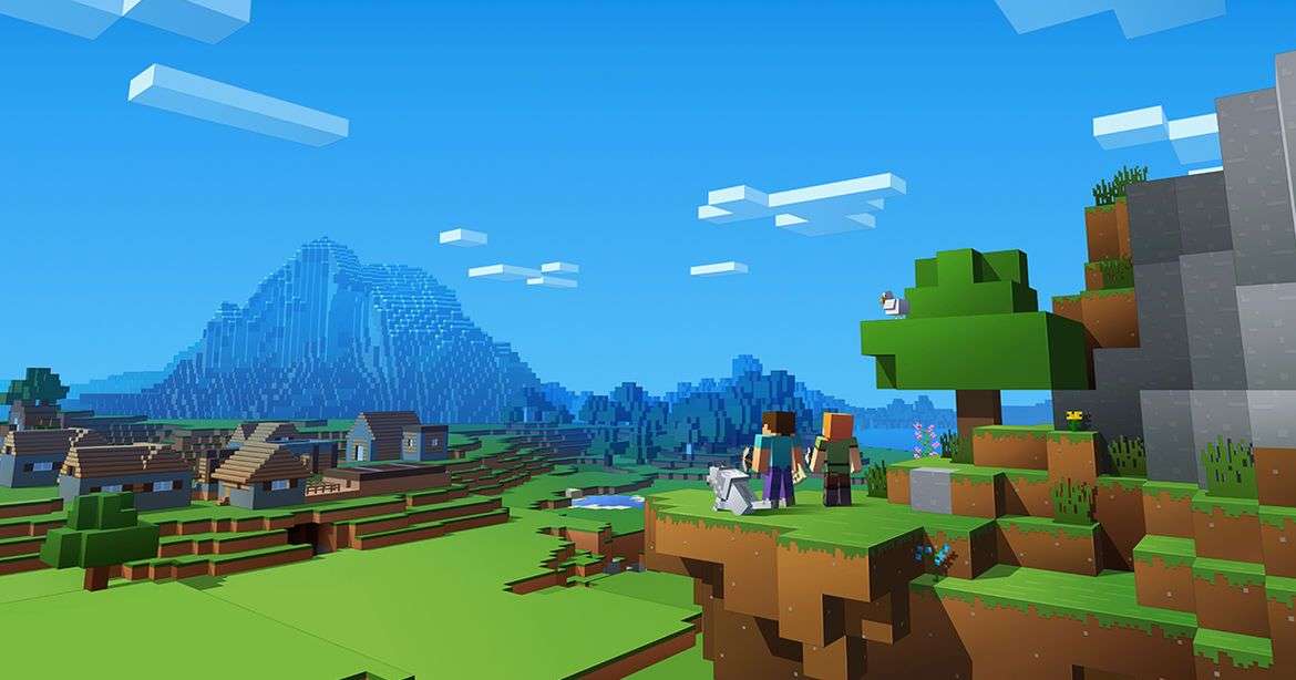 Village Minecraft puzzle en ligne
