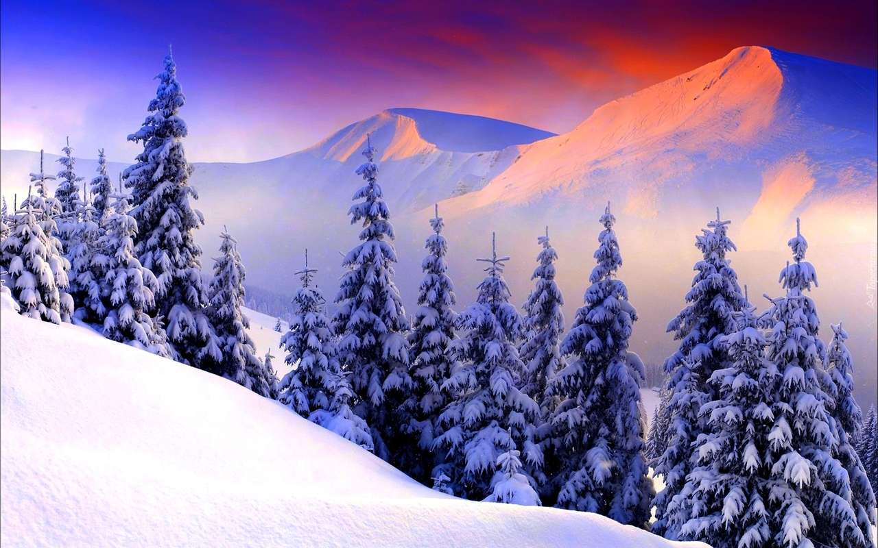 Winter in de bergen online puzzel