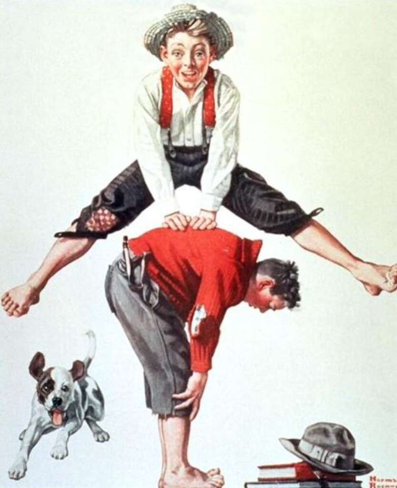 Es lebe Leapfrog (Norman Rockwell) Online-Puzzle