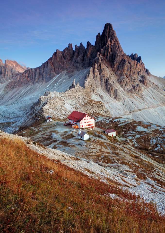 Tre cime - Доломитовые Альпы Италии ночью пазл онлайн