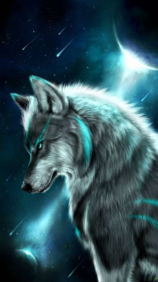 夜の狼 ジグソーパズルオンライン