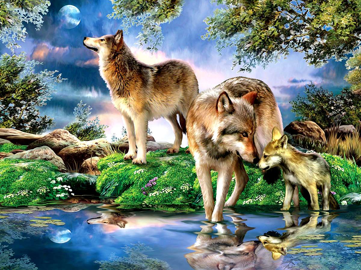 wolf family jigsaw puzzle online