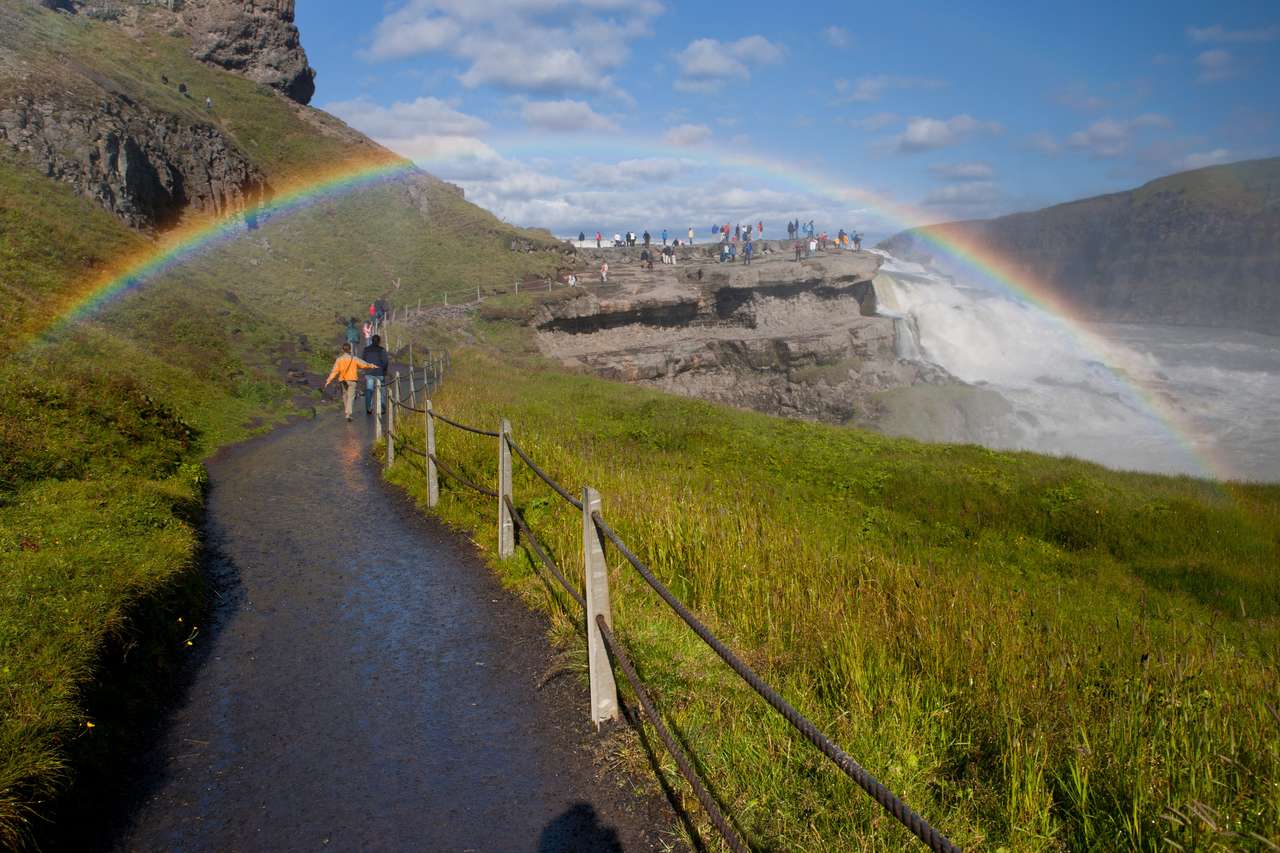 Исландия, водопад Гульфосс пазл онлайн