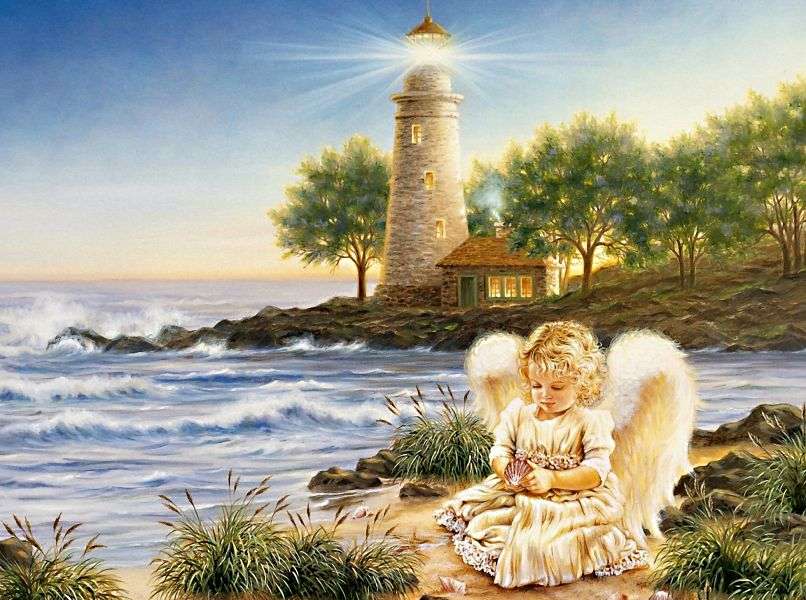 egy angyal a világítótoronynál kirakós online