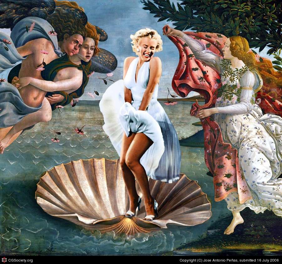 Bild från Marilyn Monroe pussel på nätet