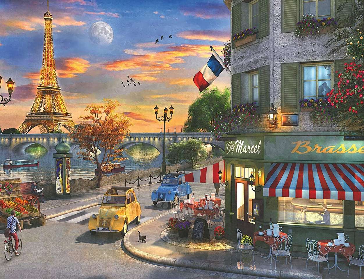 Romantischer Abend in Paris Puzzlespiel online