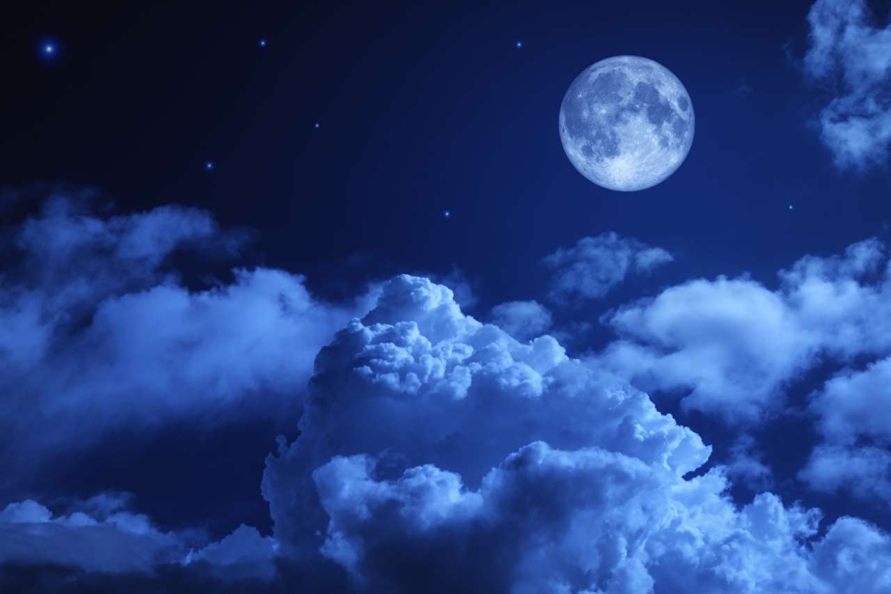 luna junto a la nube rompecabezas en línea