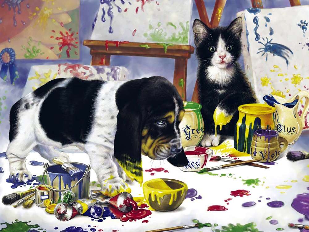 peintres chiens et chats puzzle en ligne