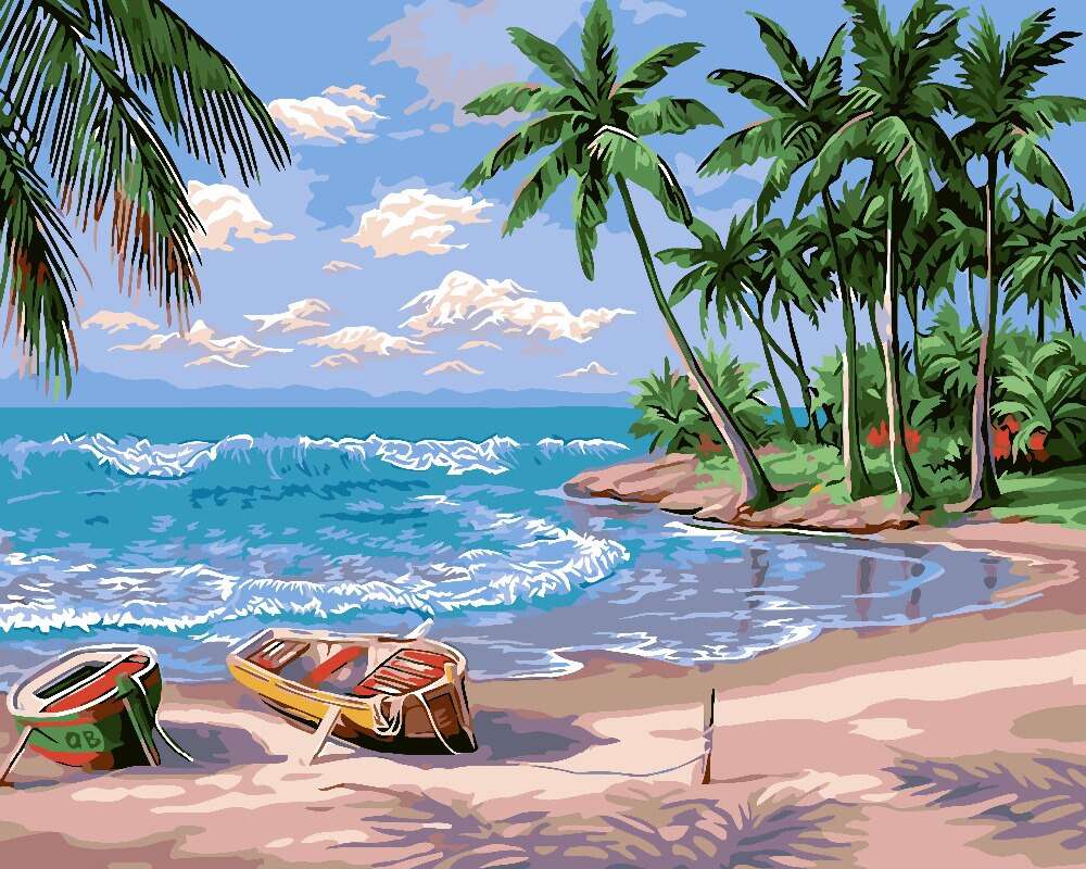 pláž v tropech skládačky online
