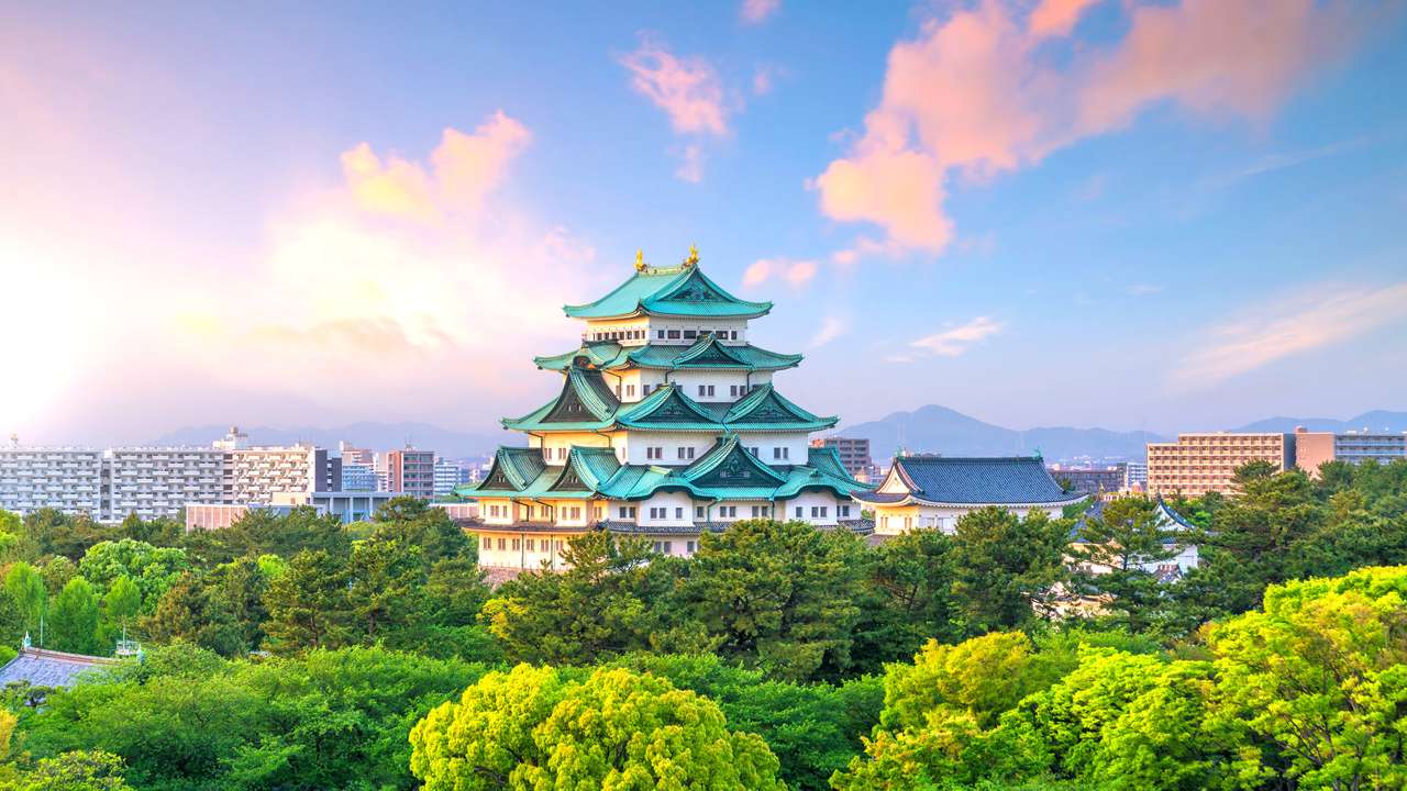 Nagoya slott i Japan pussel på nätet