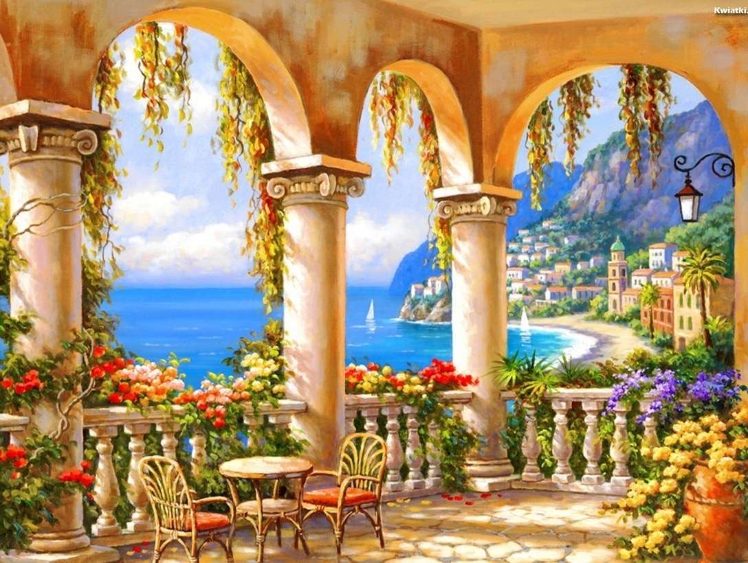 Overlooking the sea jigsaw puzzle online