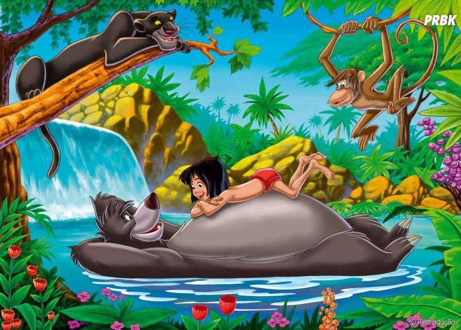 baloo και mowgli παζλ online