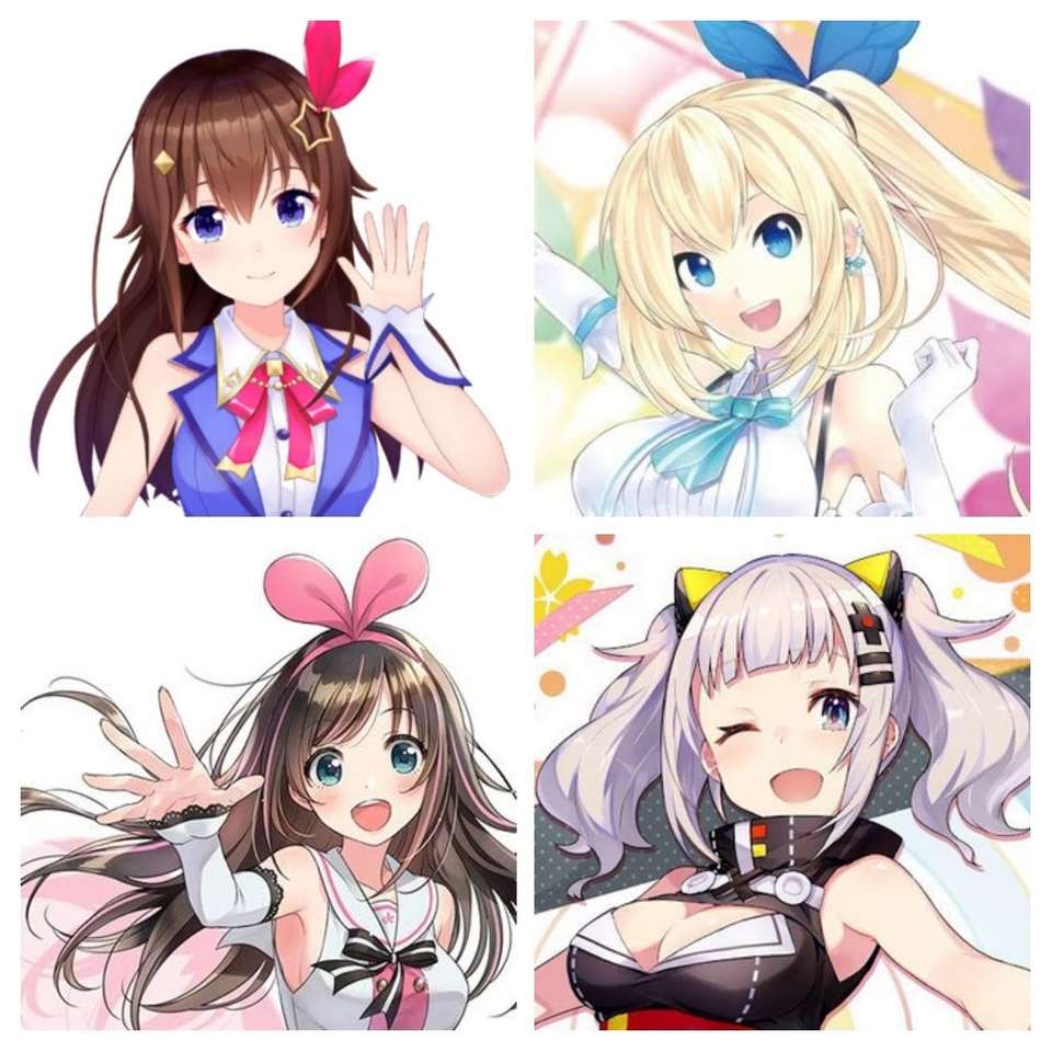 Ai kizuna, kaguya luna, mirai akari, tokino sora παζλ online