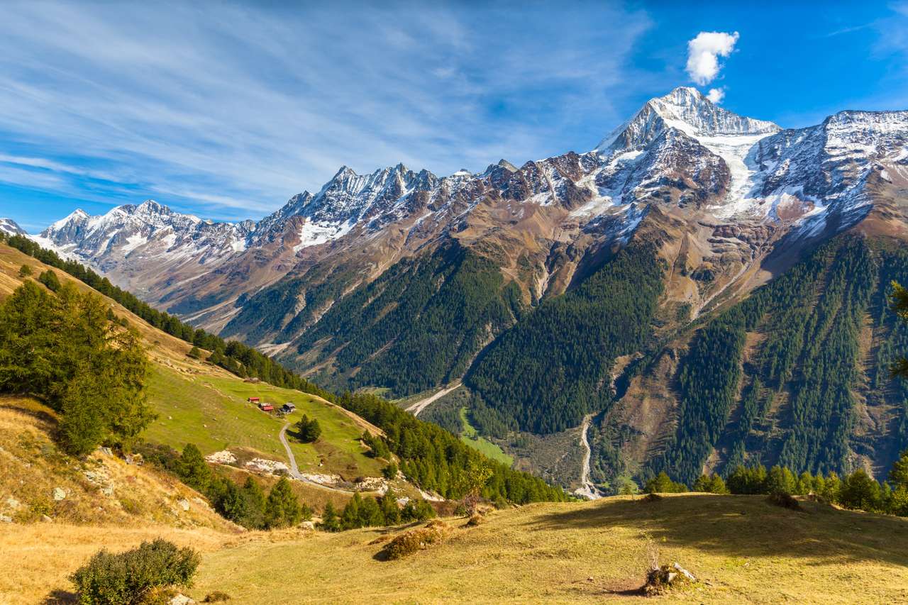 Bietschhorn i kantonen Valais pussel på nätet