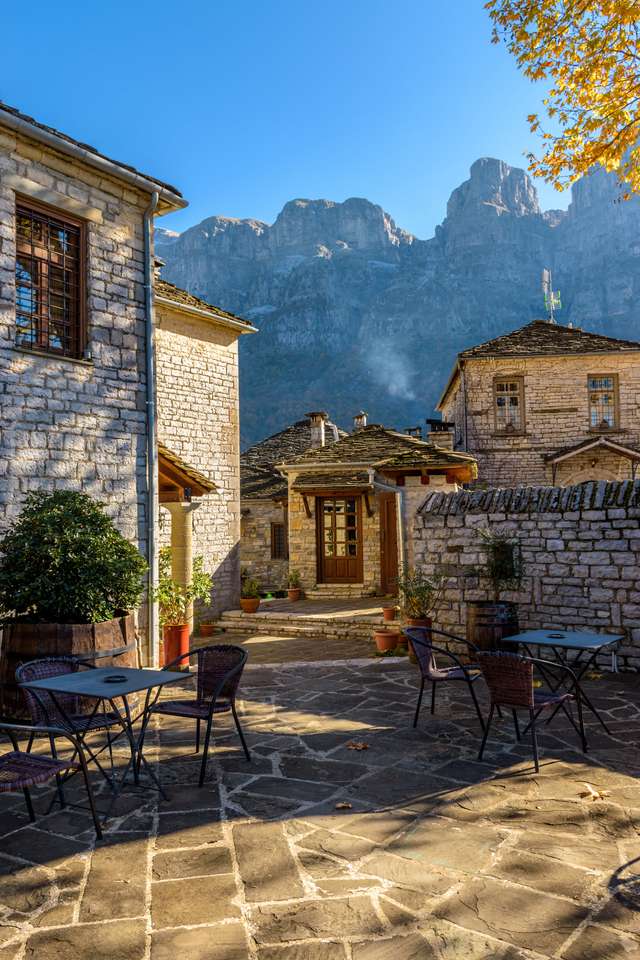 picturesque village of Papigo in Epirus jigsaw puzzle online
