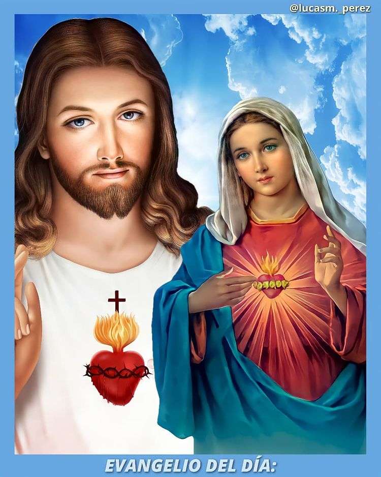 Οι Ιερές Καρδιές του Ιησού και της Μαρίας online παζλ