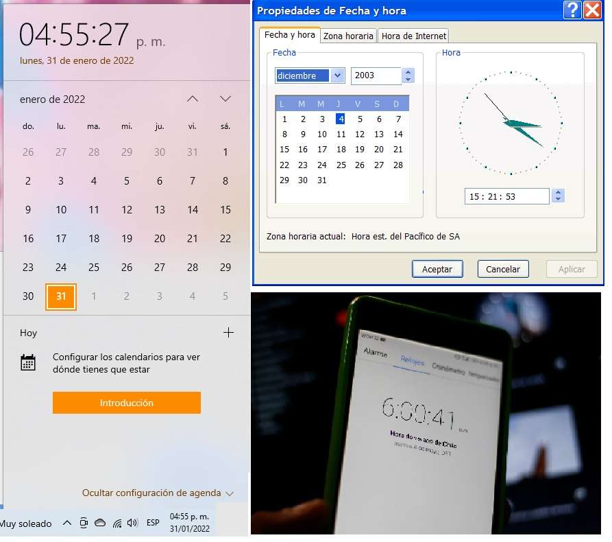 Clock of a device online puzzle