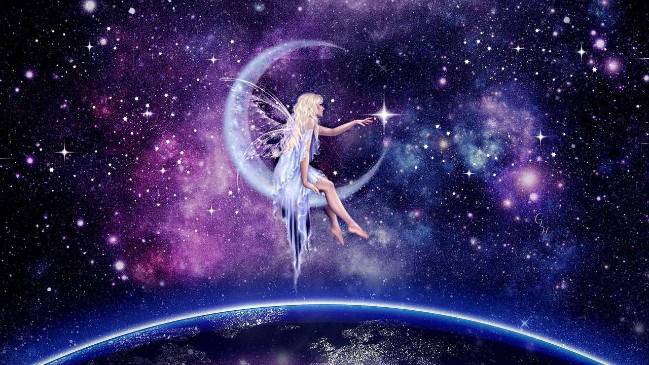 Вълшебна синя фея онлайн пъзел