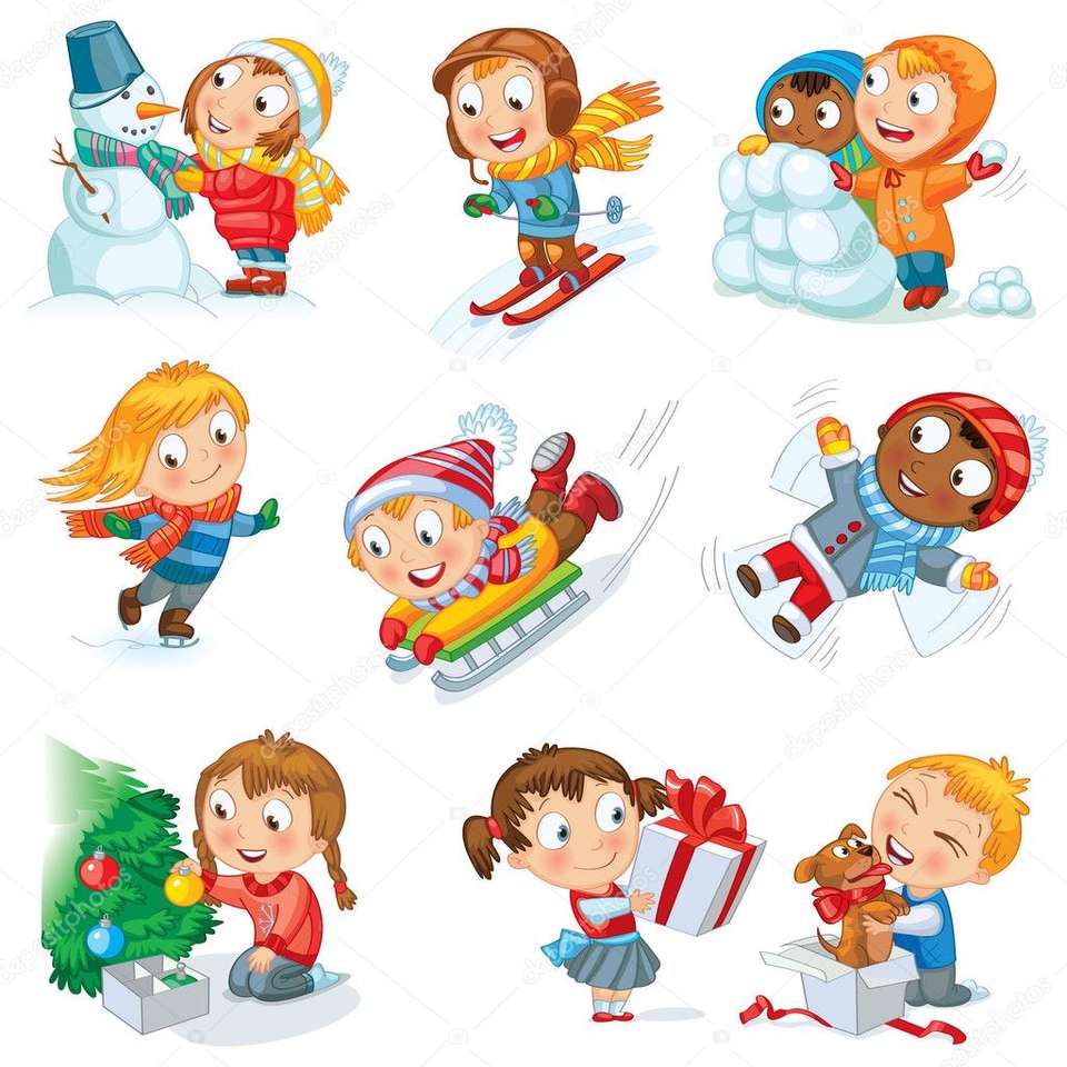 Immagini per bambini - stagione invernale puzzle online