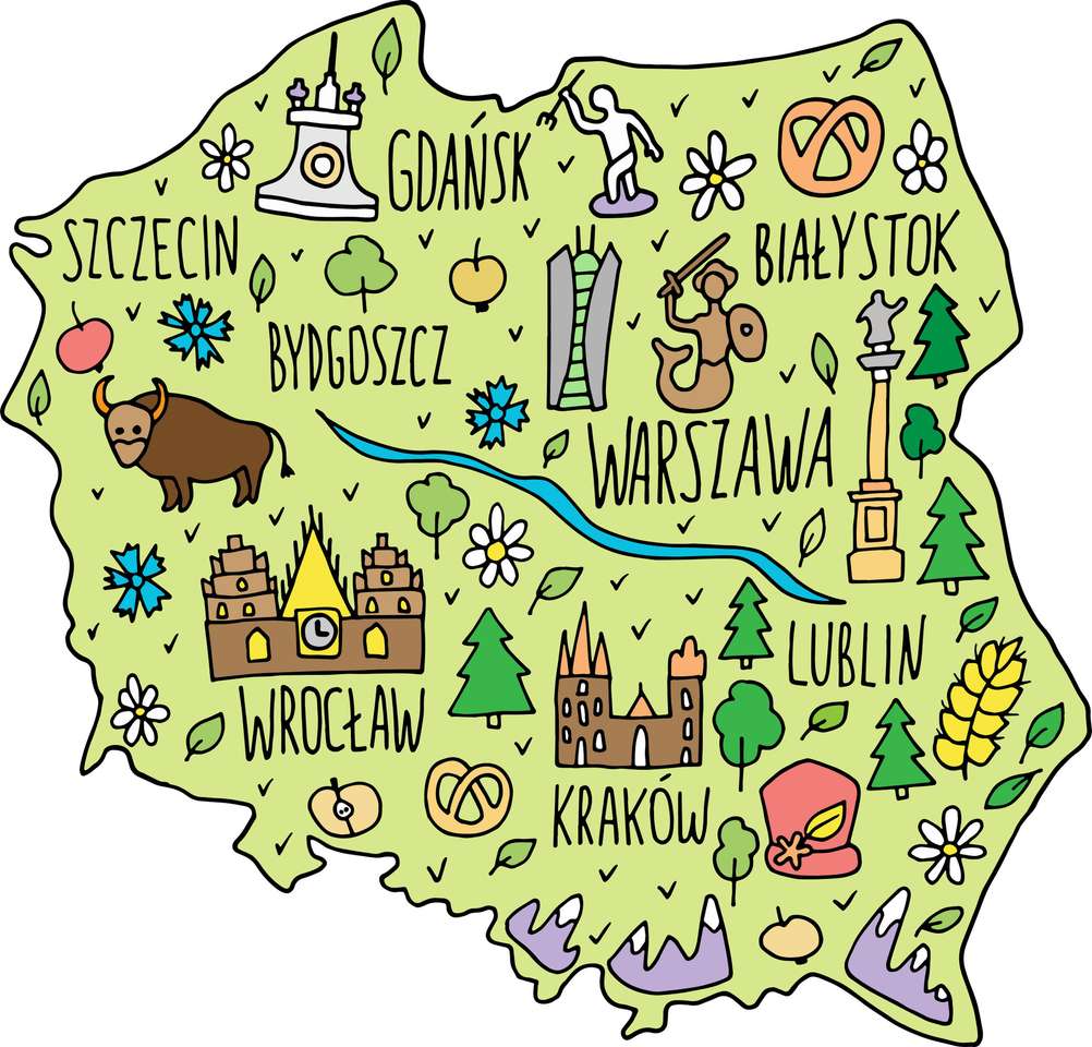 Nume de orașe poloneze jigsaw puzzle online
