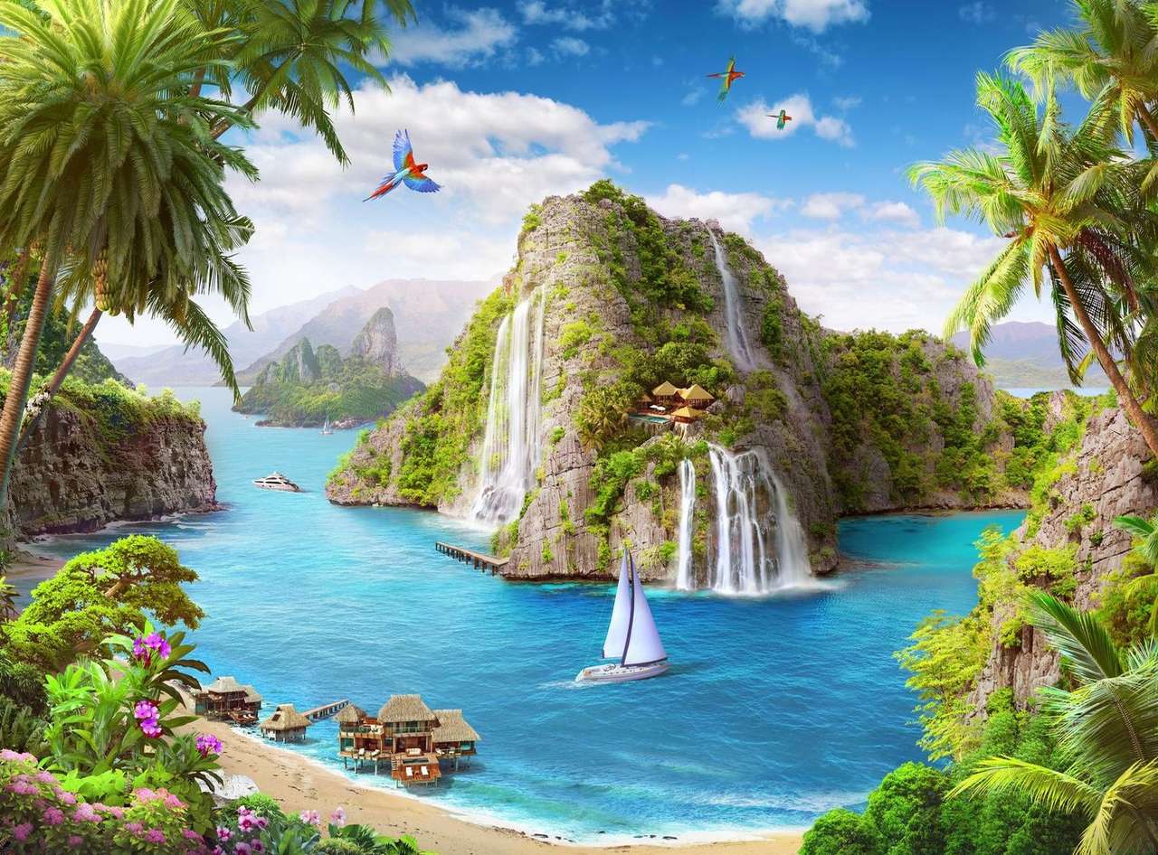 райский остров онлайн-пазл