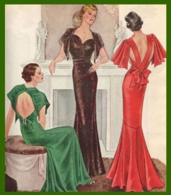 Doamne foarte elegante cu rochii An 1930 puzzle online