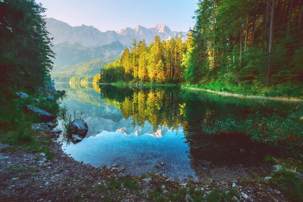 Озеро Айбзее, Германия онлайн-пазл