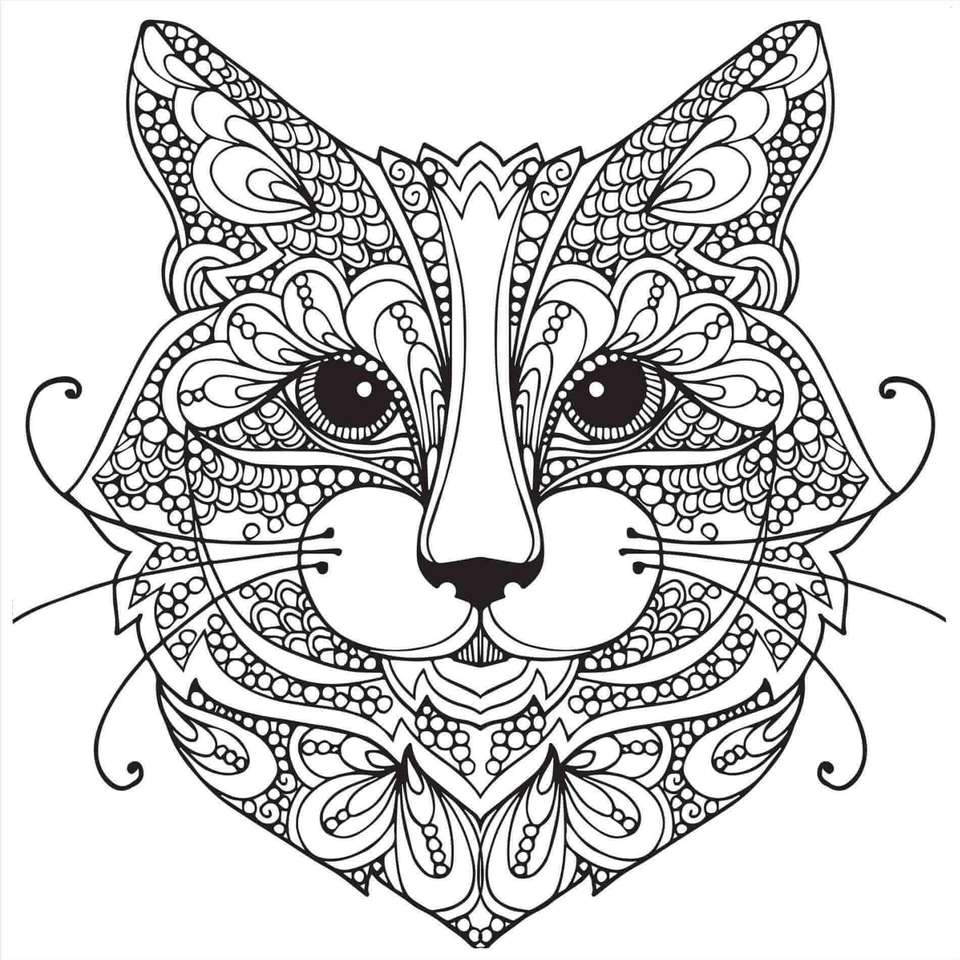 книжка за оцветяване на котка онлайн пъзел