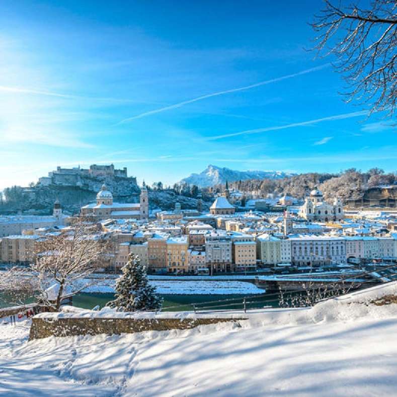 Vinter i Salzburg. Pussel online