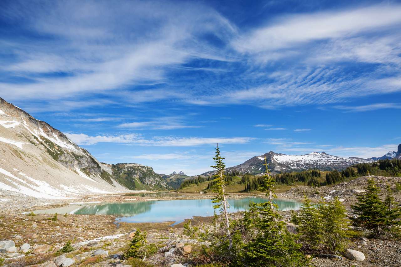 Serenity lake in the mountains jigsaw puzzle online