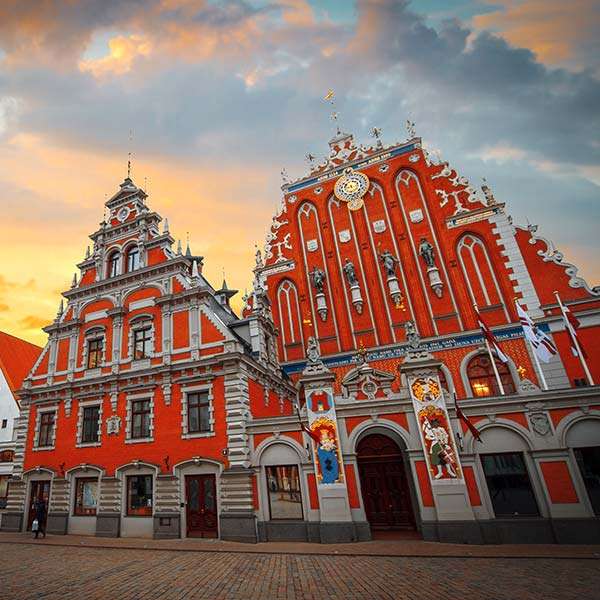 Történelmi épületek Rigában online puzzle
