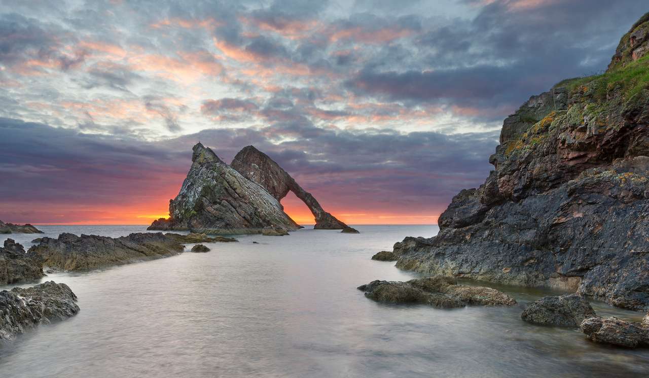 Bow-Fiddle Rock Sunrise Landschaft Online-Puzzle