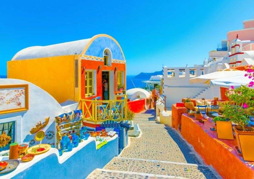 Santorini Island i Grekland #1 pussel på nätet