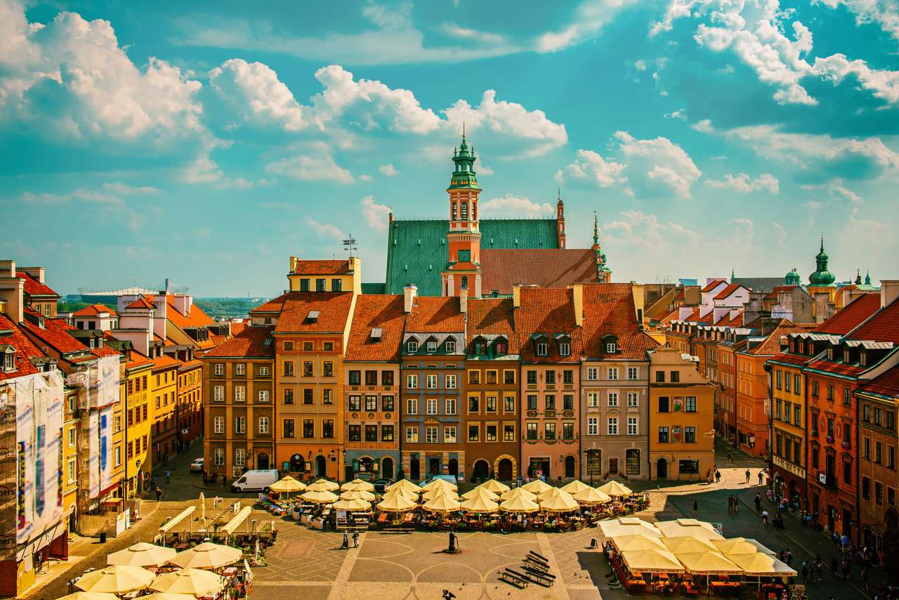 Place du marché à Varsovie puzzle en ligne