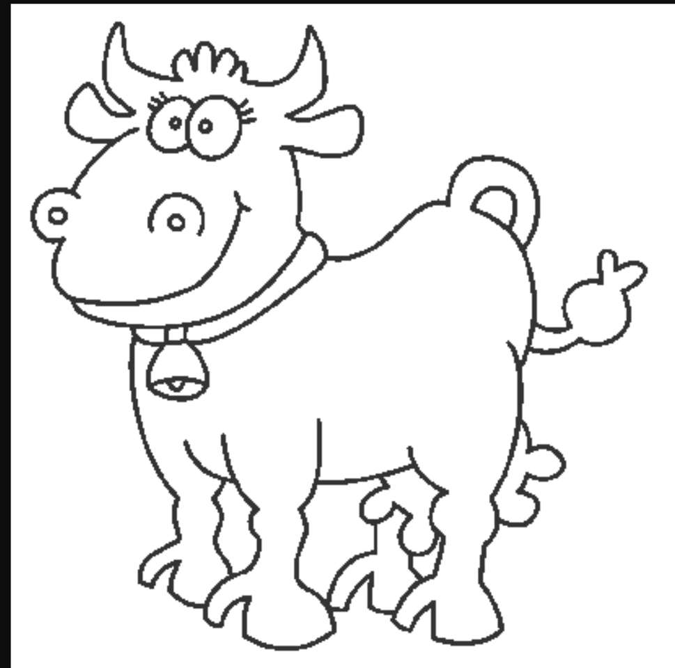 Vache à colorier puzzle en ligne