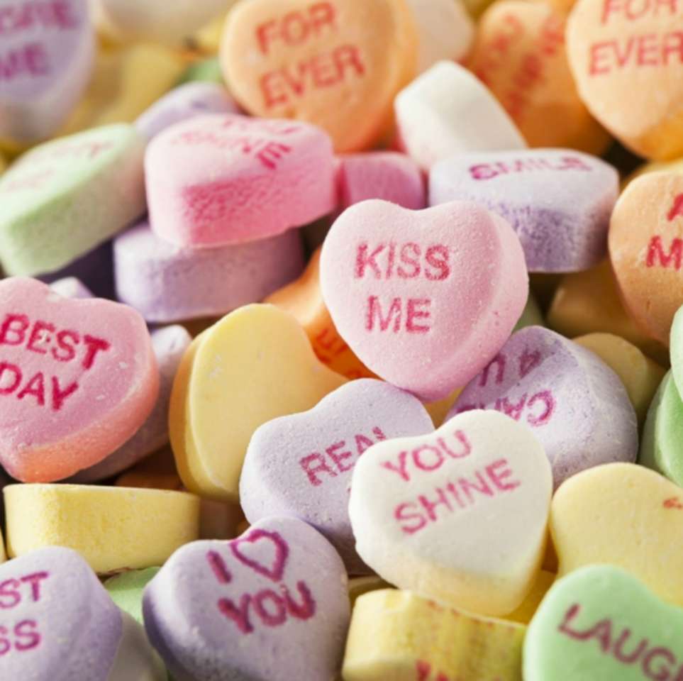 Bunte Süßigkeits-Herzen Online-Puzzle