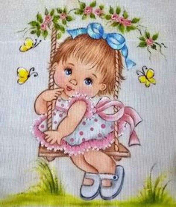 Nádherné miminko na houpačce #1 skládačky online