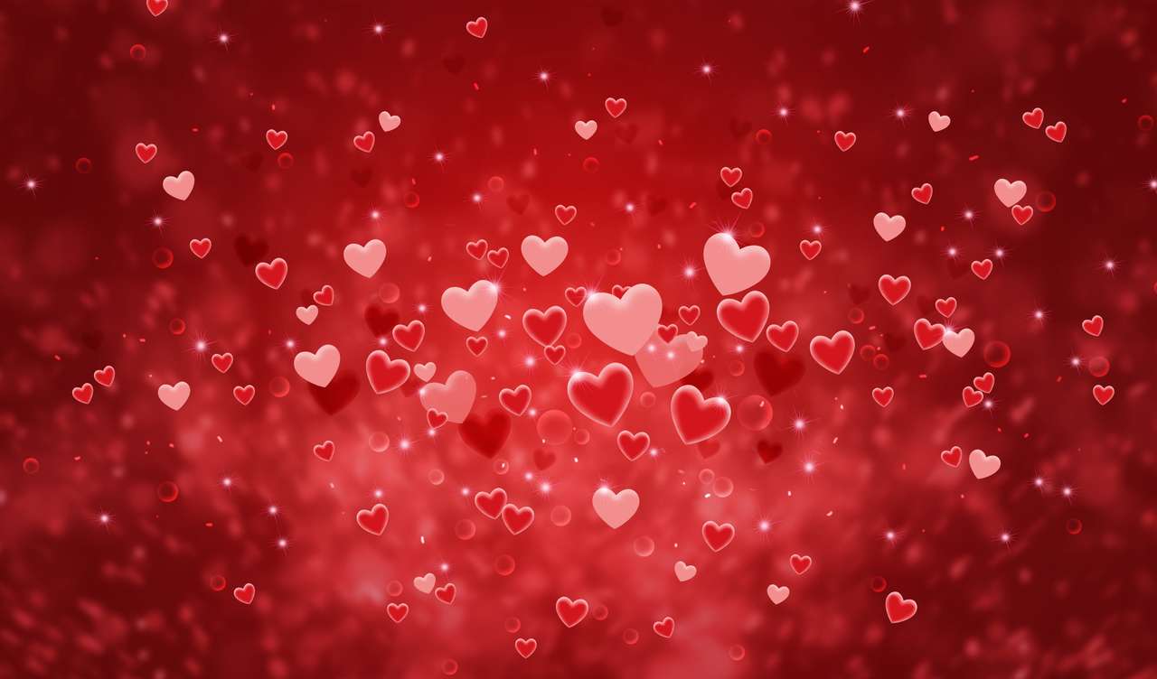 Форма сердца дня святого Валентина онлайн-пазл