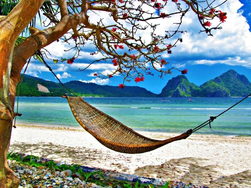 hangmat op rustig eiland online puzzel