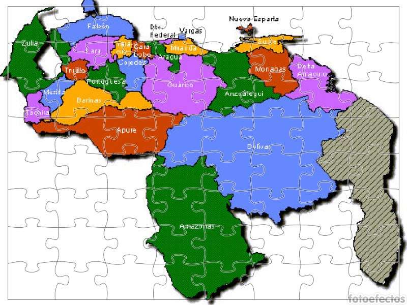 карта Венесуели пазл онлайн