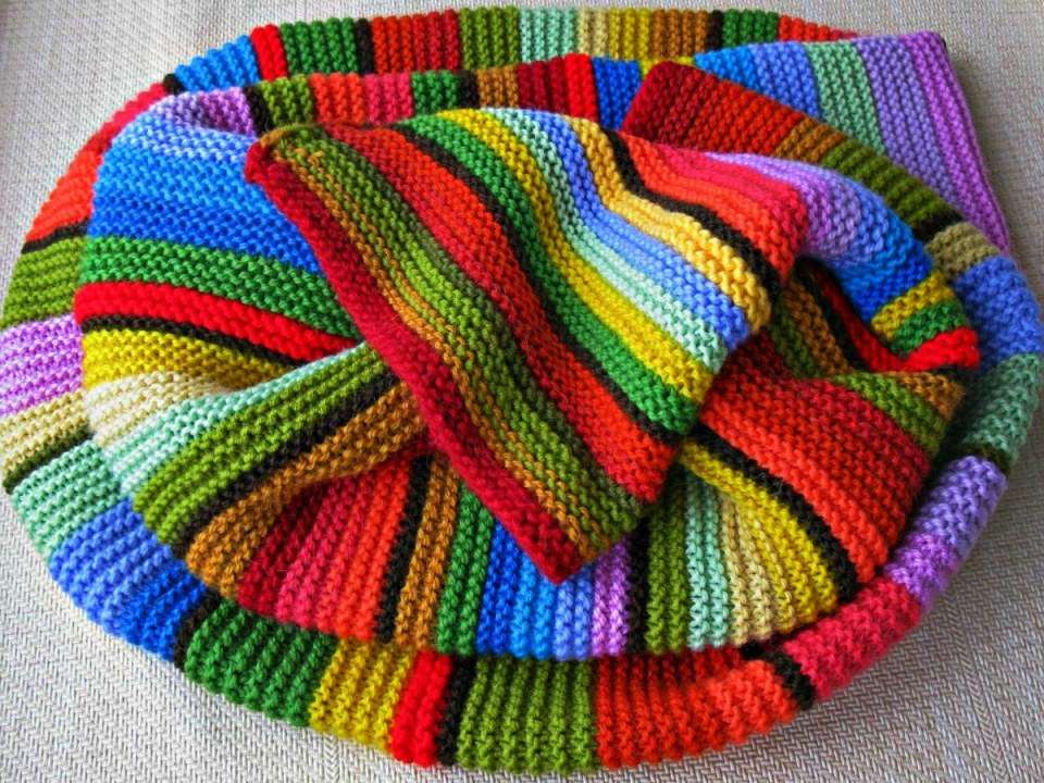 цветной шарф онлайн-пазл