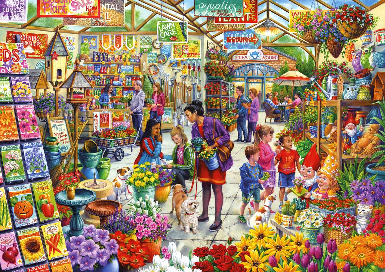 Blumen- und Samenladen Puzzlespiel online